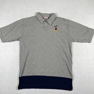 Disney Polo Shirt Mens Large‎ Vintage Mickey Mouse Travel Vacation Blog Vlogger